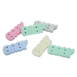 Baby letters Siliconen Baby Theether kauwbare kralen BPA Gratis veilige kinderziektes Diy Hangketting Verpleegkundige sieraden Soft Chew Toys ZZ Zz