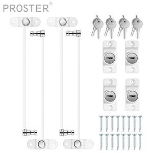 Baby Locks es PROSTER 4 Pack fenêtre porte limiteur sécurité des enfants câble de verrouillage de sécurité fil de verrouillage blanc adapté pour PVC bois aluminium métal 231211