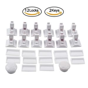 Bébé Serrures Loquets 12 Pcs protection des enfants Serrure Magnétique Porte De Sécurité Bloqueurs De Gâche Couramment Utilisé Armoire Tiroir Ménage Chambres 220830