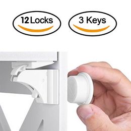 Baby Locks Lockes Kunci Anak Magnetik Perlindungan Keamanan Bayi Laci Kabinet Pintu Pembatas 230516