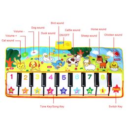 Babymat Muzikaal Tapijt Muziek Piano 8 Instrument Toon Vroeg Educatief Speelgoed Voor Kinderen Cadeau 240112