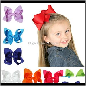 Baby Maternity Drop Delivery 2021 Girls Solid Tie Hairclips 12 Diseños Candy Color Cute Big Bow Clips Niños Accesorios para el cabello 11Dot5Cm Horquilla