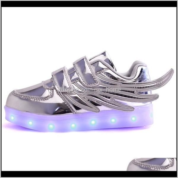 Bébé, Maternité Drop Livraison 2021 Jawaykids USB Charge Glowing Sneakers Running Led Wings Enfants S'allume Lumineux Filles Garçons Mode Sho