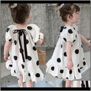 Baby, moederschapsummer meisjes grote polka dot prinses jurken zoete kinderen kleding baby meisje kleding schattige jurk kinderen 3 4 5 6 7 8 jaren dro