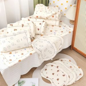 Ensemble d'oreillers et coussins pour matelas de bébé, literie en coton pour enfants, oreillers essentiels pour la sieste de la maternelle, 240127