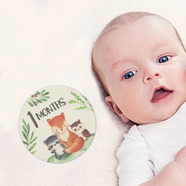 Baby Milestone Tarjetas Infantas mensuales/Hello-World Tarjetas en inglés/francés/español Photo Prop Disces Set para Baby Dropship