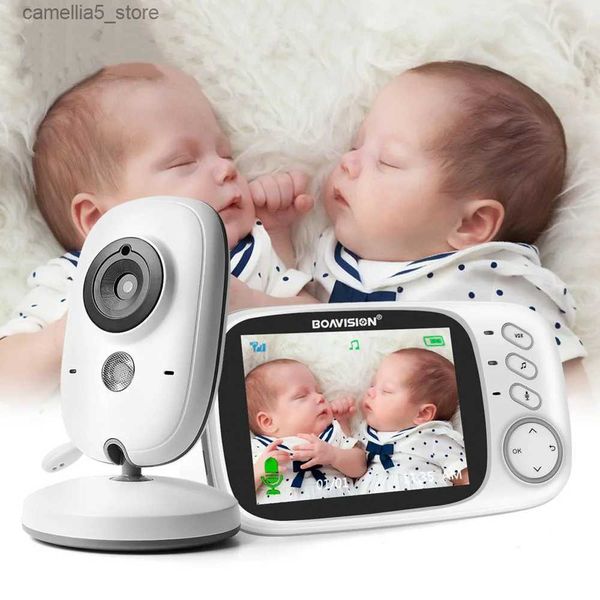 Monitor de bebé Cámara Niñera VB603 Video 2.4G Inalámbrico con LCD de 3.2 pulgadas Llamada de audio bidireccional Monitoreo de visión nocturna Seguridad Q240308