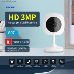 Cámara de monitor de bebé ESCAM G07 IP 3MP 1296P para aplicación VicoHome WIFI inalámbrico AI Detección de forma humana Seguridad en el hogar CCTV Interphone Q240308