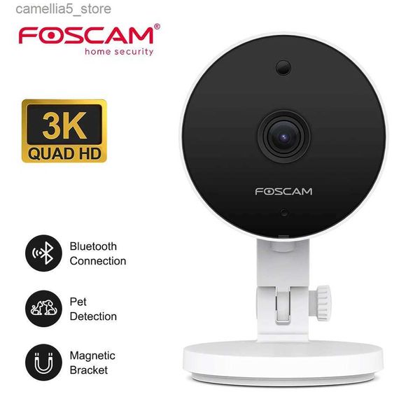 Baby Monitor Camera Foscam 5MP WiFi de doble banda Cámara IP Monitor para bebés Detección de movimiento 3K Circuito cerrado TV 3MP Hogar inteligente Monitoreo de video 24/7 Q240308