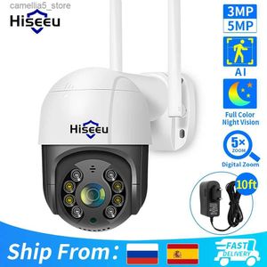 Caméra de surveillance pour bébé Hiseeu 4K 8MP Wifi intelligent PTZ 5x Zoom numérique AI Détection humaine ONVIF CCTV sans fil IP Iptv Protection de sécurité Q240308