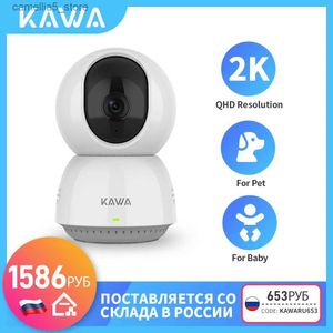 Babyfoon Camera KAWA 2K IP Wifi Beveiliging 360 Smart Home Alexa Draadloze Indoor Veiligheid Huisdier en Traject Q240308