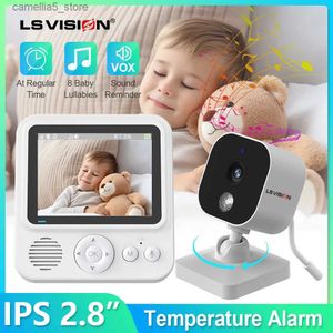 Babyfooncamera LS VISION Draadloze video 2,8-inch IPS-scherm Nachtzicht Temperatuur Batterij 2-weg audio-oproep VOX-kit Q240308