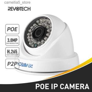 Baby Monitor Camera REVOTECH 3MP Cámara IP interior H.265 POE Alta definición LED Domo infrarrojo ONVIF Seguridad Visión nocturna P2P Sistema CCTV Videovigilancia Q240308