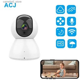Caméra de surveillance pour bébé intelligente 1080P 360 Angle WiFi Vision nocturne Réseau Vidéo Sécurité IP AI Application de vie intelligente Suivi automatique Q240308