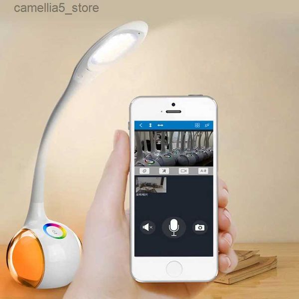 Moniteur bébé caméra Smart Home F06 lampe de table sans fil CCTV WIFI application de vue à distance AZcam intégré 32G pour 15 jours d'enregistrement Q240308