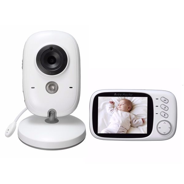 Baby Monitor Caméra Vidéo sans fil 32 pouces Couleur Sécurité 2 Way Talk NightVision IR LED Surveillance de la température avec 8Lullaby 230620