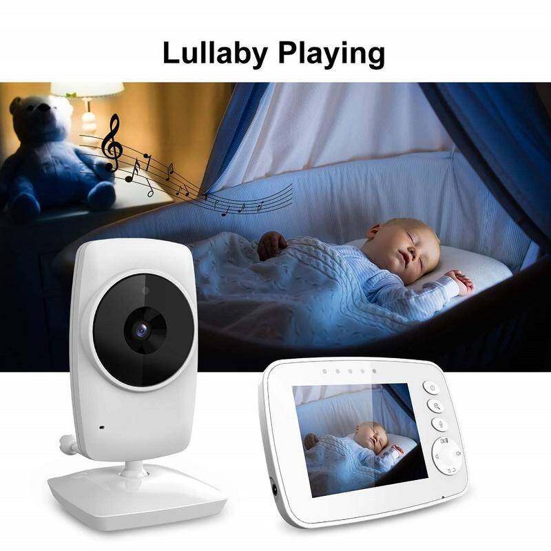 Vídeo monitor de bebê com câmera SM32 Monitor portátil TFT LCD de 3,2 polegadas IR Visão noturna Conversa bidirecional Temperatura Sensor Canções de ninar Intercomunicador
