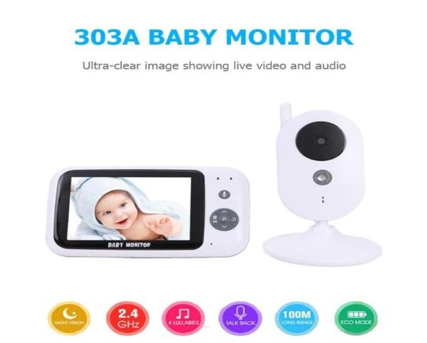 Moniteur vidéo sans fil pour bébé, 35 pouces, caméra de sécurité couleur, conversation bidirectionnelle, vision nocturne, surveillance de sécurité dans la salle, 8879584