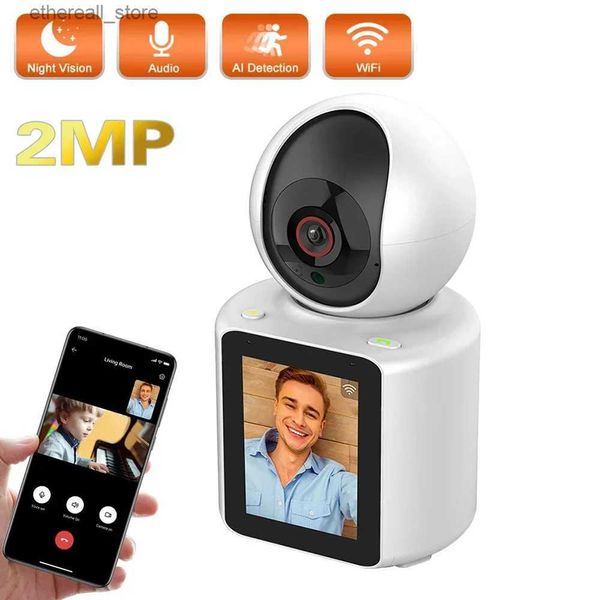 Babyphones 1080P WIFI IP caméra bébé moniteur 2.8 pouces sans fil 120 grand angle 2 voies Audio vidéo Vision nocturne intérieure sans fil PTZ caméra Q231104