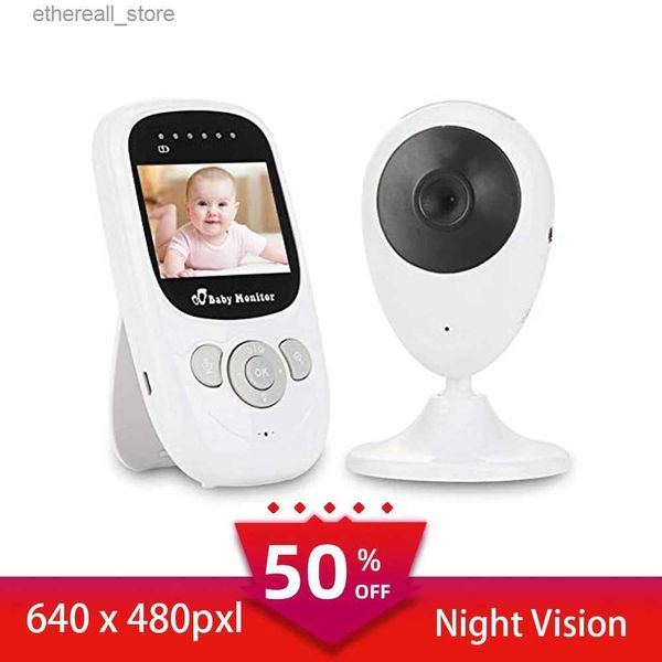 Babyphones 2.4Baby moniteur enfants caméra de surveillance pour enfants IR vision nocturne babyphone berceuses interphone pour fournitures nouveau-né Q231104