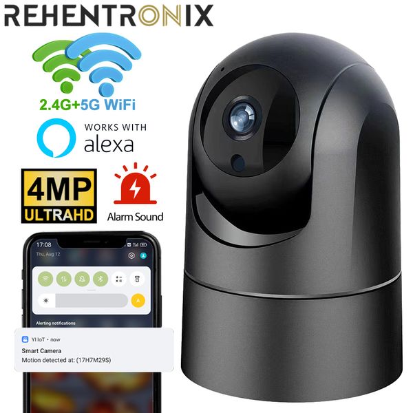 Moniteurs bébé 2.4g / 5g WiFi Caméra de surveillance 4MP Smart Home Security Caméra WiFi intérieure sans fil Suivi automatique Moniteur bébé Caméra IP Alexa 230701