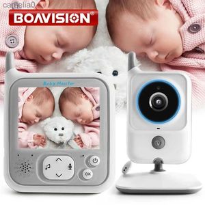 Babyfonitors 3,2 inch LCD Video Babymonitor Wireless Baby Monitor Bidirectionele audio Nachtlamptemperatuur Pet Baby Camera Nanny Music VB607C240412