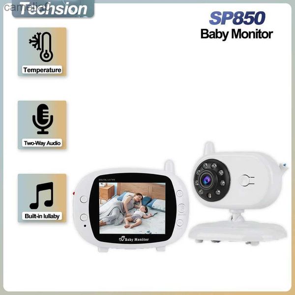 Baby moniteurs de 3,5 pouces couleurs tft écran bébé caméra vidéo automatique Vision nocturne infrarouge moniteur bébé home numérique SP850 mignon moniteur bébé camerac240412