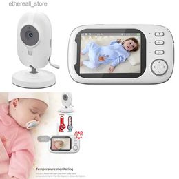 Moniteurs pour bébé Moniteur vidéo pour bébé de 3,5 pouces avec caméra Protection sans fil Smart Nanny Cam Température Babyphone électronique Cri Bébés Alimentation Q231104