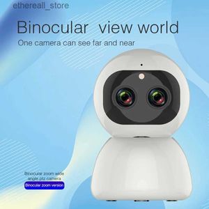 Moniteurs pour bébé Caméra binoculaire WiFi 4MP Suivi automatique Intelligence artificielle Détection humaine Surveillance de bébé Surveillance de sécurité à domicile Q231104