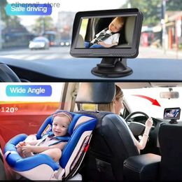 Babyphones 5 pouces bébé moniteur HD 1080P bébé voiture caméra Vision nocturne sécurité siège de voiture rétroviseur caméra moniteurs rétroviseur Q231104