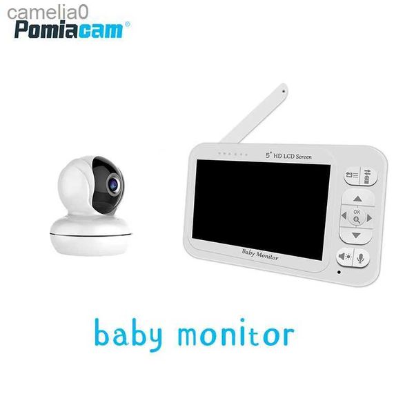 Bébé moniteurs 5 pouces écran vidéo numérique Vidéo Baby Monitor 2 voies Sécurité sans fil Caméra nocturne Vision électronique Baby Monitorc240412