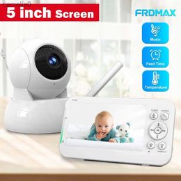 Bébé moniteurs de 5 pouces vidéo moniteur bébé sans fil bidirectionnel audio vision nocturne caméra ptz 2.4g wifi mères enfants surveillance camérac240412