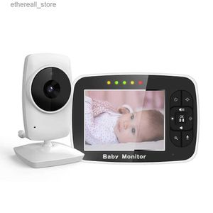 Moniteurs pour bébé Hotsale moniteur bébé 3.5 pouces écran LCD affichage infantile caméra de Vision nocturne capteur de température Audio bidirectionnel Mode ECO berceuses Q231104