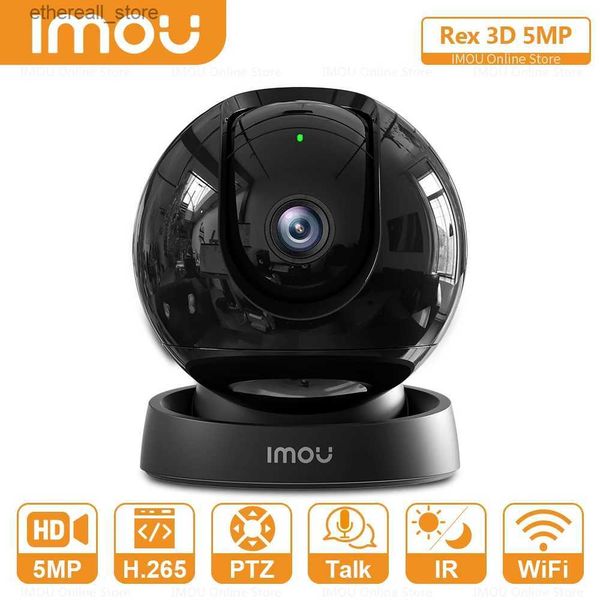 Moniteurs pour bébé IMOU Rex 3D 5MP caméras de Surveillance intérieure 360Wifi moniteur pour bébé caméra de Surveillance de Protection de sécurité et voir par maison Mobile Q231104