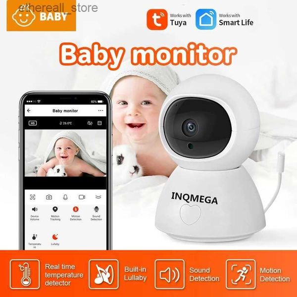 Babyphones INQMEGA 1080P HD Tuya bébé moniteur Wifi téléphone caméra bébé caméra vie intelligente Alex température pleurs alarme berceuse nounou caméra Q231104