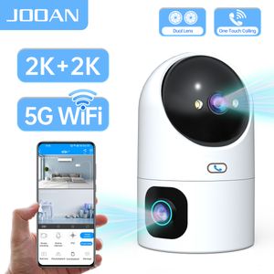 Baby monitors jooan 6mp ptz ip camera dubbele lens babymonitor 5g wifi home beveiliging camera auto tracking kleur nacht video surveillance camera 230701