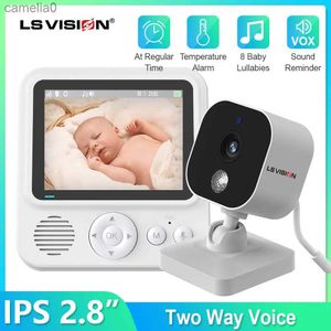 Baby monitors ls vision baby monitor met camera geen wifi nacht visie draagbare babycamera 2,8 inch ips scherm 200 meter bereik vox -modus alarmc240412