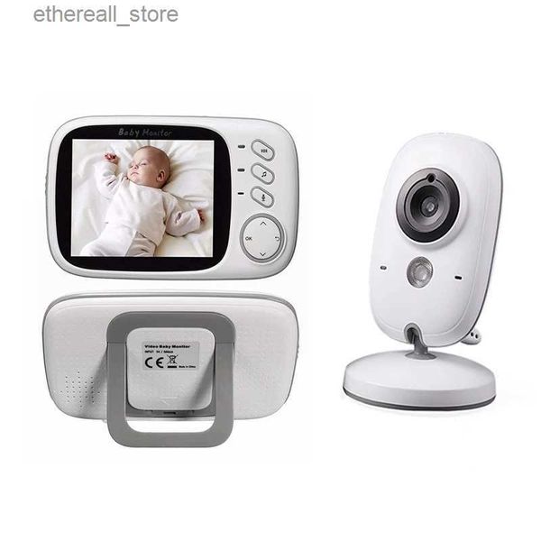 Moniteurs pour bébé Mini caméra Surveillance d'alarme de cri de maison intelligente avec surveillance vidéo de sécurité 3,2 pouces caméra de moniteur vidéo sans fil pour bébé Q231104