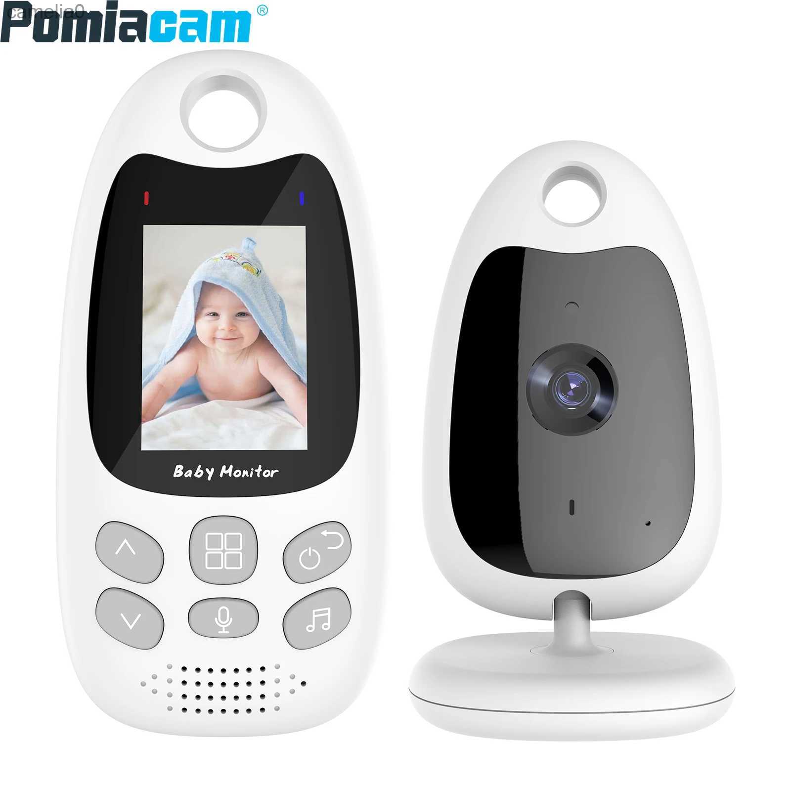 Baby Monitors Mini Vídeo Monitor de bebê com visão noturna automática de áudio de duas vias CHAM