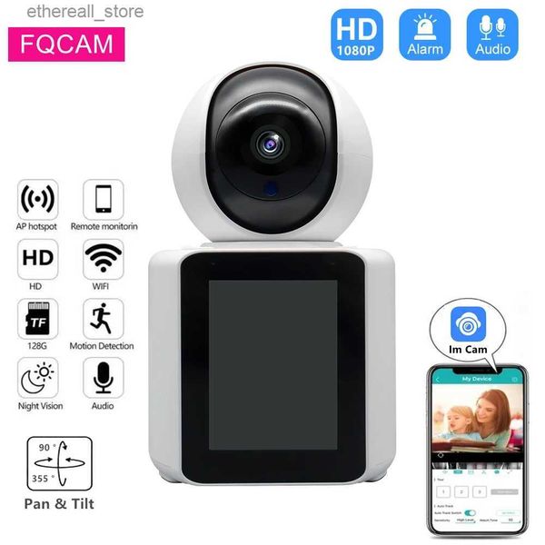 Moniteurs pour bébé Caméra WIFI intelligente avec écran 2MP Parler bidirectionnel Vidéo Un appel clé Moniteur pour bébé Caméra de détection humanoïde sans fil IM Cam APP Q231104