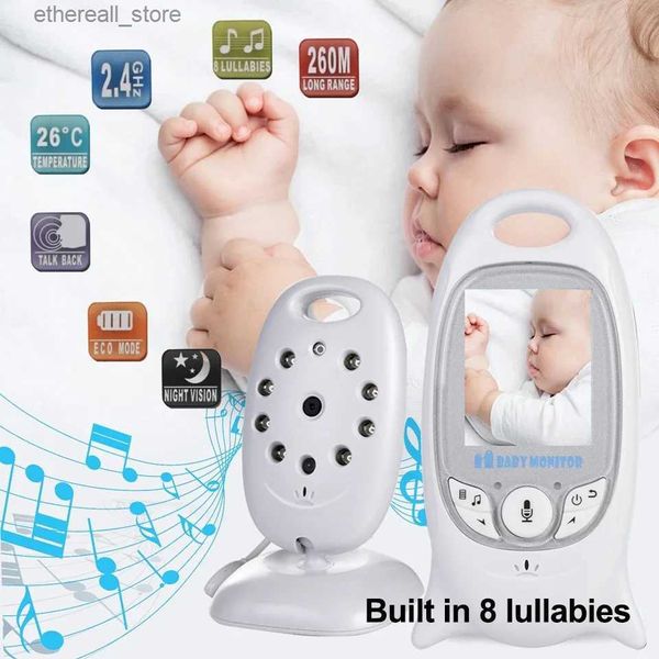 Moniteurs pour bébé VB601 moniteur vidéo bébé sans fil 2.0 ''LCD température Babysitter IR Vision nocturne 2 voies parler sécurité nounou caméra 8 berceuses Q231104