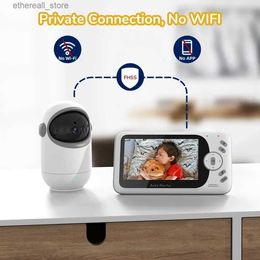 Babyphones VB801 moniteur bébé enregistreur vidéo caméra panoramique inclinable 2.4G sans fil bidirectionnel Audio Vision nocturne caméra de Surveillance de sécurité Babysitter Q231104