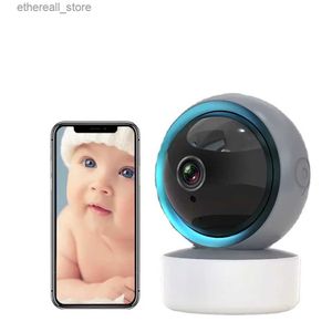 Moniteurs pour bébé Caméra WiFi Moniteur pour bébé avec suivi de vision nocturne audio bidirectionnel Détection de mouvement Surveillance de vision nocturne sans fil 360 degrés Q231104