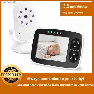Babyfoons Wireless Baby Monitor 3,5-inch LCD-scherm Display Baby Night Vision Camera Two-way audiotemperatuursensor Ecologische modus Lullabyc240412