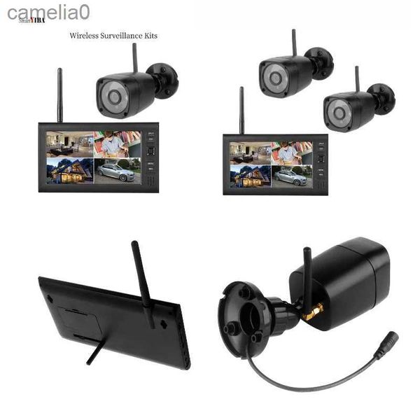 Monitores de bebé Kit NVR inalámbrico NVR Monitoreo digital de 7 pulgadas 2.4G Sistema de monitoreo de cámara inalámbrica SEGURIDAD DE VIDEO DE VIDEO KITC240412