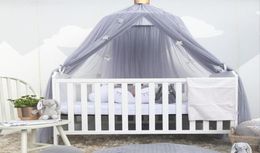 Cortina del dosel de la red de mosquitos para bebés alrededor de la carpa colgante de netos de mosquito de cúpula para niños decoración de la habitación del bebé Pogra1268199