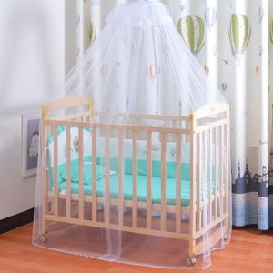 Baby Mosquito Net Universal Crib Floor Mosquito Net Dome Children Mugo Net opvouwbare anti -muggenkap met kant 240506