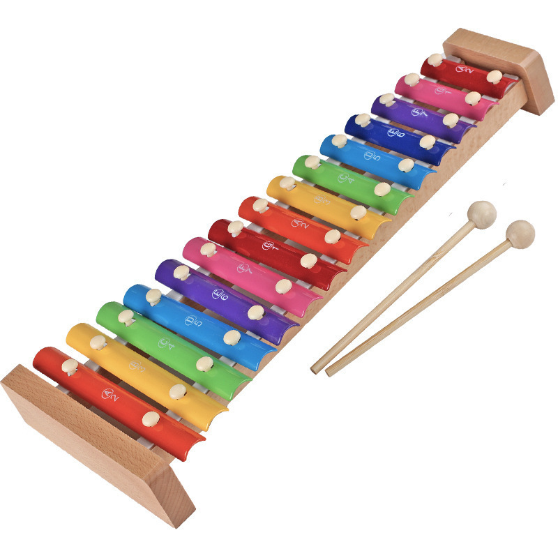 Baby Music Strument Toy Wooden Xylophone Infant Musical Giocattoli divertenti per Boy Girls Educational Toys 42*16*4cm