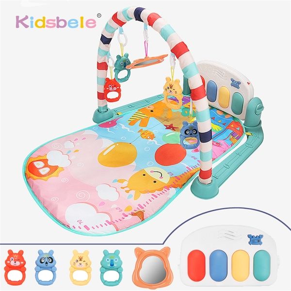 Alfombras de juego de música para bebés Piano Gym Born Toys Playmat infantil Aprendizaje Juguetes educativos 0 12 meses Tummy Time Crawling Mat Alfombra 220531