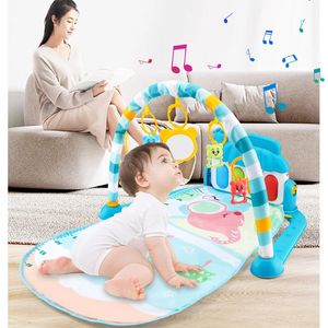 Baby Music Rack Play Mat Toddler Tapis avec clavier de piano Playmat Gym de gymnase Activité RAGNE TOYS POUR 0-12 mois cadeau 240424